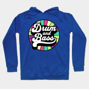 DRUM AND BASS - Color wheel (purple/lime/teal) Hoodie